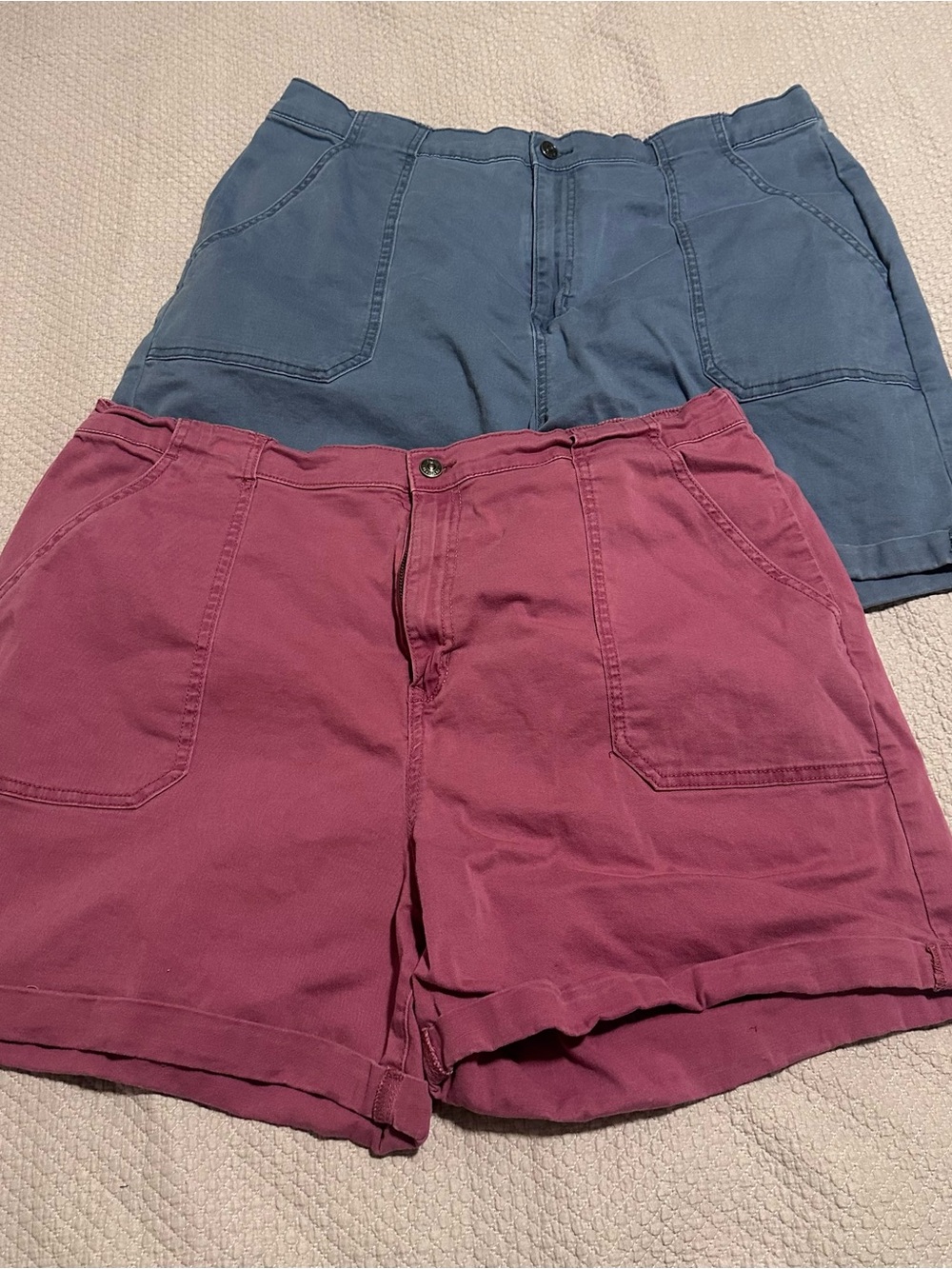 Gloria Vanderbilt Two-Pack Women’s Shorts — Blue & Wine